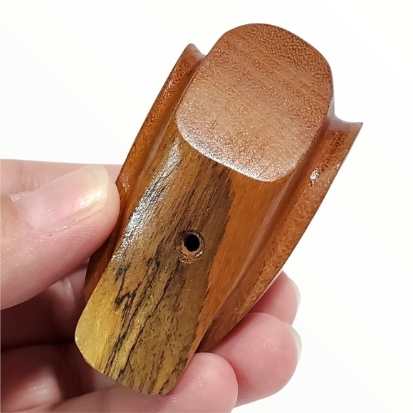 Hand carved solid dark wood duckling small 3" - Picture 12 of 13